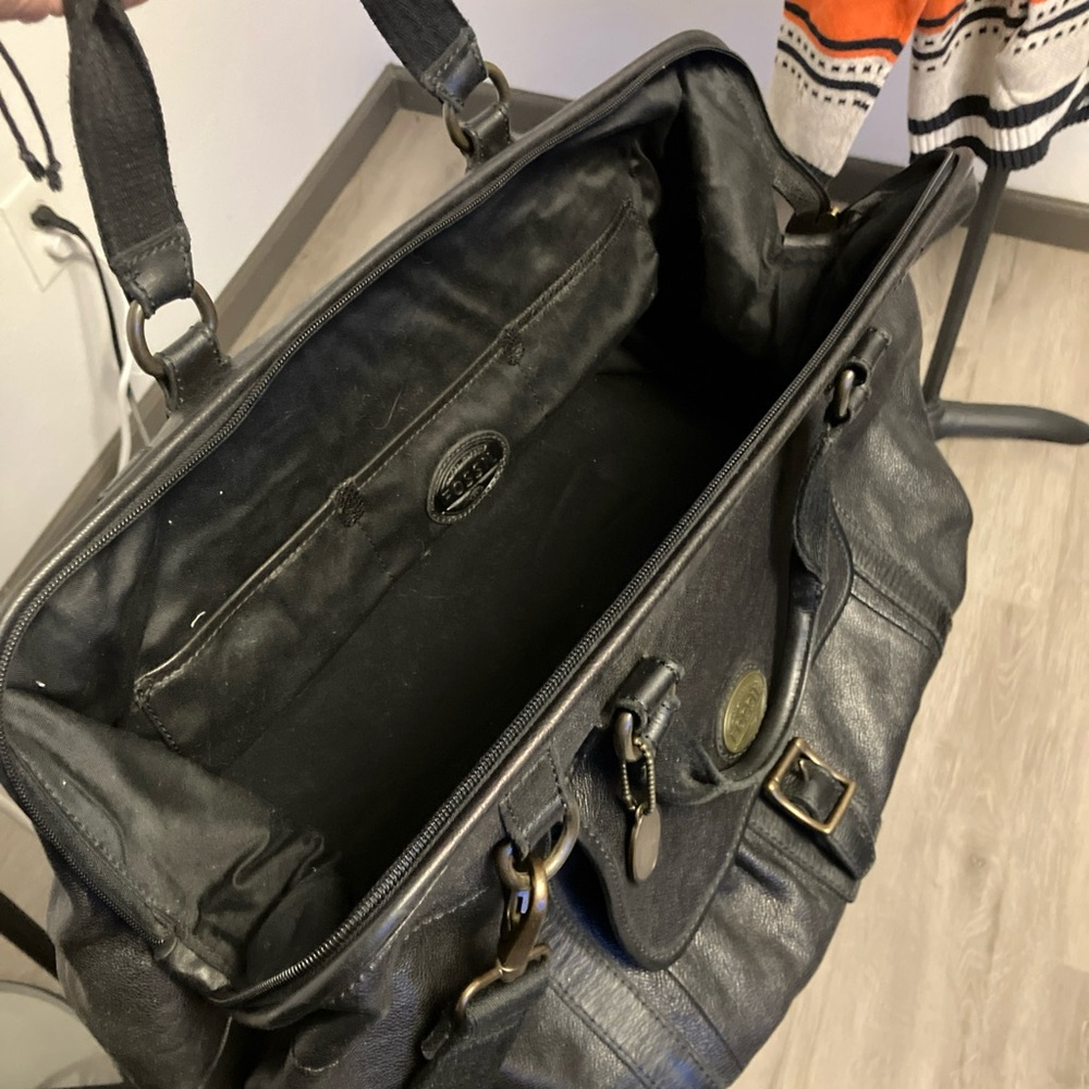Fossil Black Leather top handle bag
